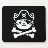 Pirate Cat Crossbones Kattenliefhebber Katten Kitt Muismat (Voorkant)