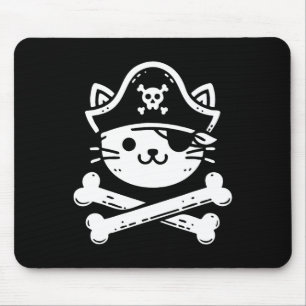Pirate Cat Crossbones Kattenliefhebber Katten Kitt Muismat