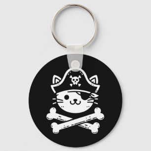 Pirate Cat Crossbones Kattenliefhebber Katten Kitt Sleutelhanger