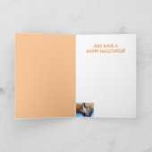 Pirate Cat en Fish Halloween Kaart (Binnen)