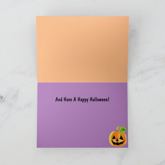 Pirate Cat Happy Halloween Kaart (Binnen)