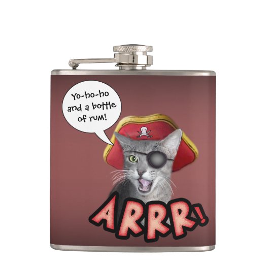 Pirate Cat Heupfles (Voorkant)