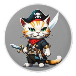 Pirate Cat, Kind meubels, slaapkamer Keramische Knop