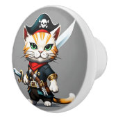 Pirate Cat, Kind meubels, slaapkamer Keramische Knop (Rechts)