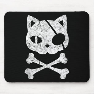  Pirate Cat Kitten Halloween Skull Cross Bo Muismat