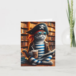 Pirate Cat Koffie leeg in alle gelegenheden Kaart