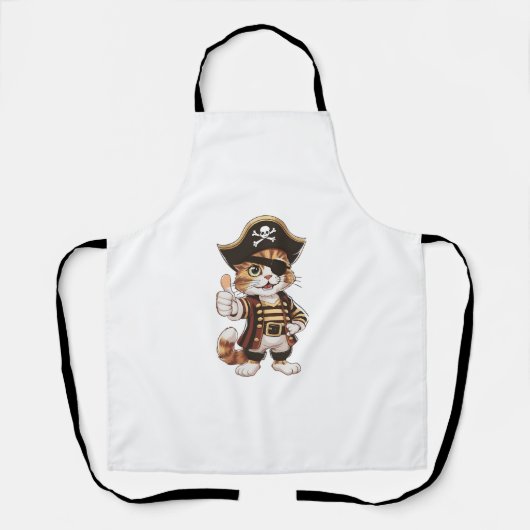 Pirate Cat liefhebber Oog Patch Gasparilla Schort (Voorkant)