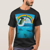 Pirate Cat on Unicorn Float Shirt Funny Laser Cat (Voorkant)