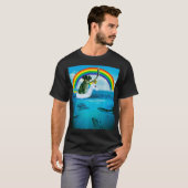 Pirate Cat on Unicorn Float Shirt Funny Laser Cat (Voorkant volledig)