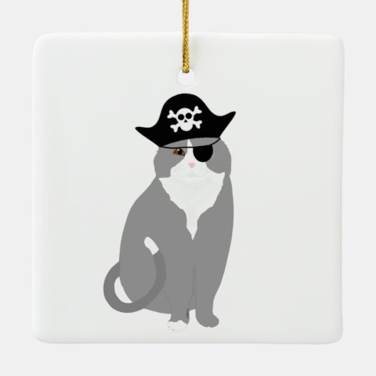 Pirate Cat Ornament (Achterkant)