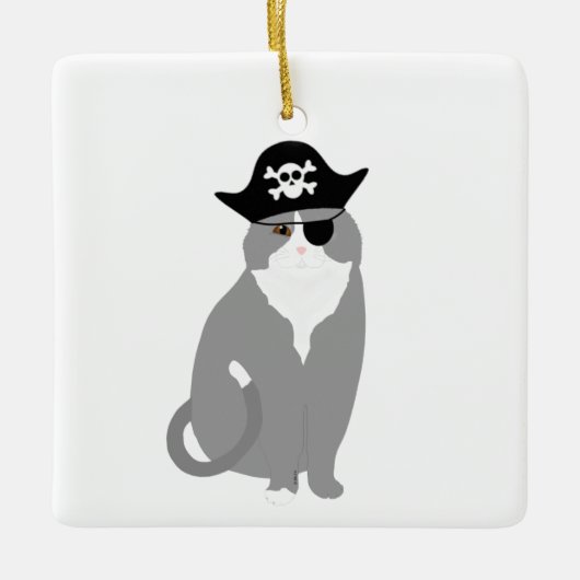 Pirate Cat Ornament (Voorkant)
