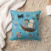 Pirate Cat Pattern for Boy and Girl Kinder Kussen (Deken)