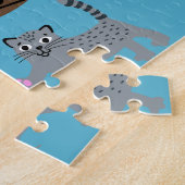 Pirate Cat Pattern for Boy and Girl Kinder Legpuzzel (Zijkant)