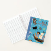 Pirate Cat Pattern for Boy and Girl Kinder School Notitieboek (Binnen)