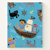 Pirate Cat Pattern for Boy and Girl Kinder School Notitieboek (Achterkant)