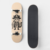 Pirate Cat Persoonlijk Skateboard (Voorkant)