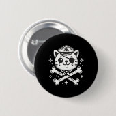 Pirate Cat Pirate Crew Verjaardagsfeest Matching Ronde Button 5,7 Cm (Voorkant /achterkant)