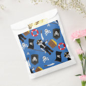 Pirate Cat Skull Crossbones Blauw Bedankzakje (Gezegeld)