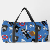 Pirate Cat Skull Crossbones Blauw Plunjezak (Voorkant)