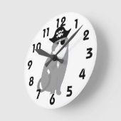 Pirate Cat Wall klok (Hoek)