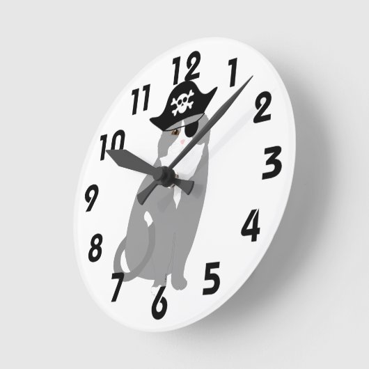 Pirate Cat Wall klok (Hoek)