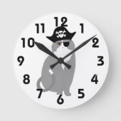 Pirate Cat Wall klok (Voorkant)