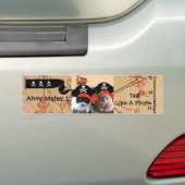 PIRATE CATEGORIEËN ANTIEK PIRATEN BEHANDELINGSKAAR BUMPERSTICKER (Op auto)