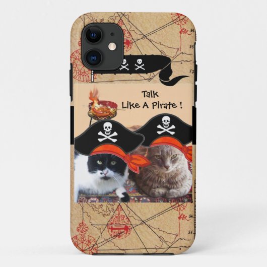 PIRATE CATEGORIEËN ANTIEK PIRATEN BEHANDELINGSKAAR Case-Mate iPhone CASE (Achterkant)
