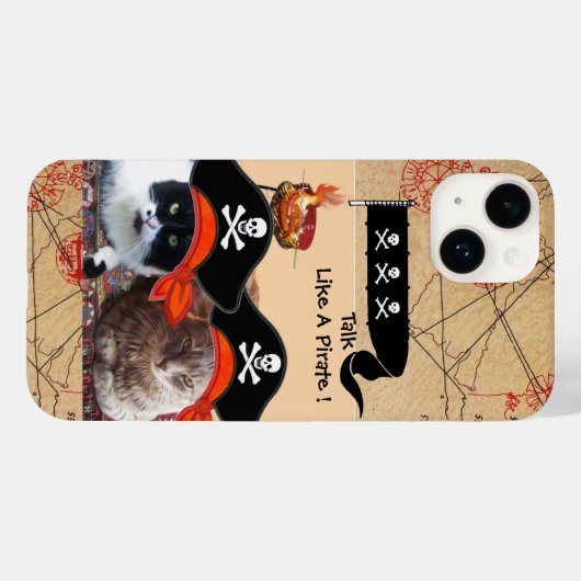 PIRATE CATEGORIEËN ANTIEK PIRATEN BEHANDELINGSKAAR Case-Mate iPhone CASE (Achterkant (horizontaal))