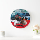 PIRATE CATEGORIEËN EN SCHIP IN HET STORM ZEE, Naut Grote Klok (Huis)