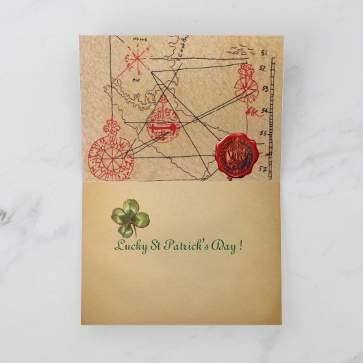 PIRATE CATS AND GREEN BEER PINTS, St. Patrick's Da Kaart (Binnen)