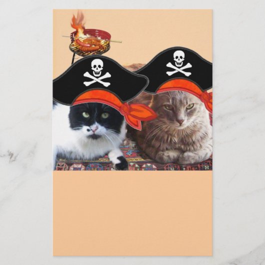 PIRATE CATS, spreek als een Pirate Dag Briefpapier (Voorkant)