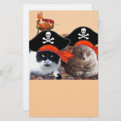 PIRATE CATS, spreek als een Pirate Dag Briefpapier (Voorkant / Achterkant)