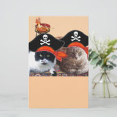 PIRATE CATS, spreek als een Pirate Dag Briefpapier (Staand voorkant)