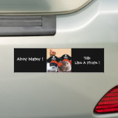 PIRATE CATS, spreek als een Pirate Dag Bumpersticker (Op auto)