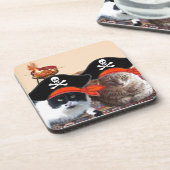 PIRATE CATS, spreek als een Pirate Dag Drankjes Onderzetter (Linkerzijde)