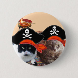 PIRATE CATS, spreek als een Pirate Dag Ronde Button 5,7 Cm
