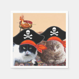 PIRATE CATS, spreek als een Pirate Dag Servet