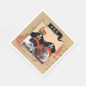 PIRATE CATS, spreek als een Pirate Dag Servet (Hoek)