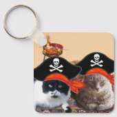 PIRATE CATS, spreek als een Pirate Dag Sleutelhanger (Voorkant)