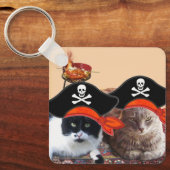 PIRATE CATS, spreek als een Pirate Dag Sleutelhanger (Voorkant)