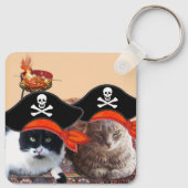 PIRATE CATS, spreek als een Pirate Dag Sleutelhanger (Achterkant)
