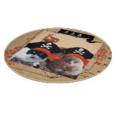 PIRATE CATS, spreek als een Pirate Dag Snijplank (Hoek)