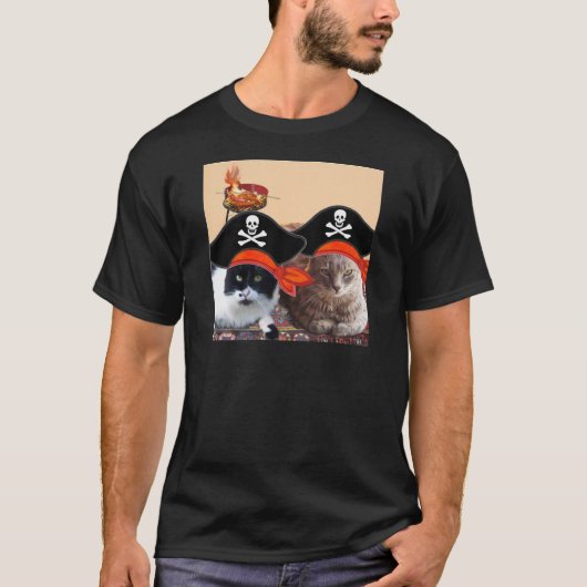 PIRATE CATS, spreek als een Pirate Dag T-shirt (Voorkant)