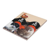 PIRATE CATS, spreek als een Pirate Dag Tegeltje (Zijkant)