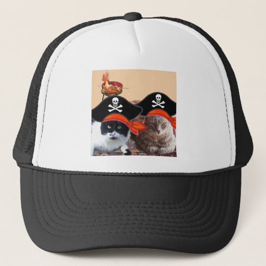 PIRATE CATS, spreek als een Pirate Dag Trucker Pet (Voorkant)
