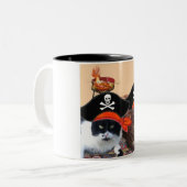 PIRATE CATS, spreek als een Pirate Dag Tweekleurige Koffiemok (Voorkant links)