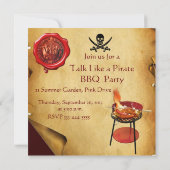 PIRATE CATS, spreek als een Pirate Day Bbq Partij Kaart (Achterkant)