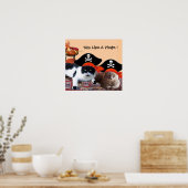 PIRATE CATS, spreek als een Pirate Day Bbq Partij Poster (Keuken)