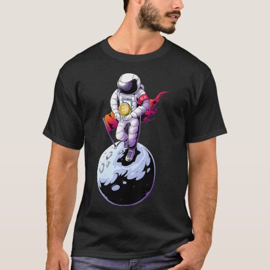 Pirate Chain Astronaut naar de maan ARRR Crypto T-shirt (Voorkant)